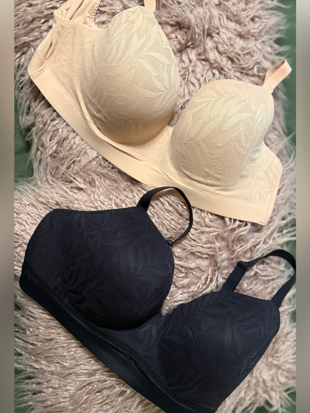 Soma Two Pack Enbliss Wireless Bras - Beige and Black